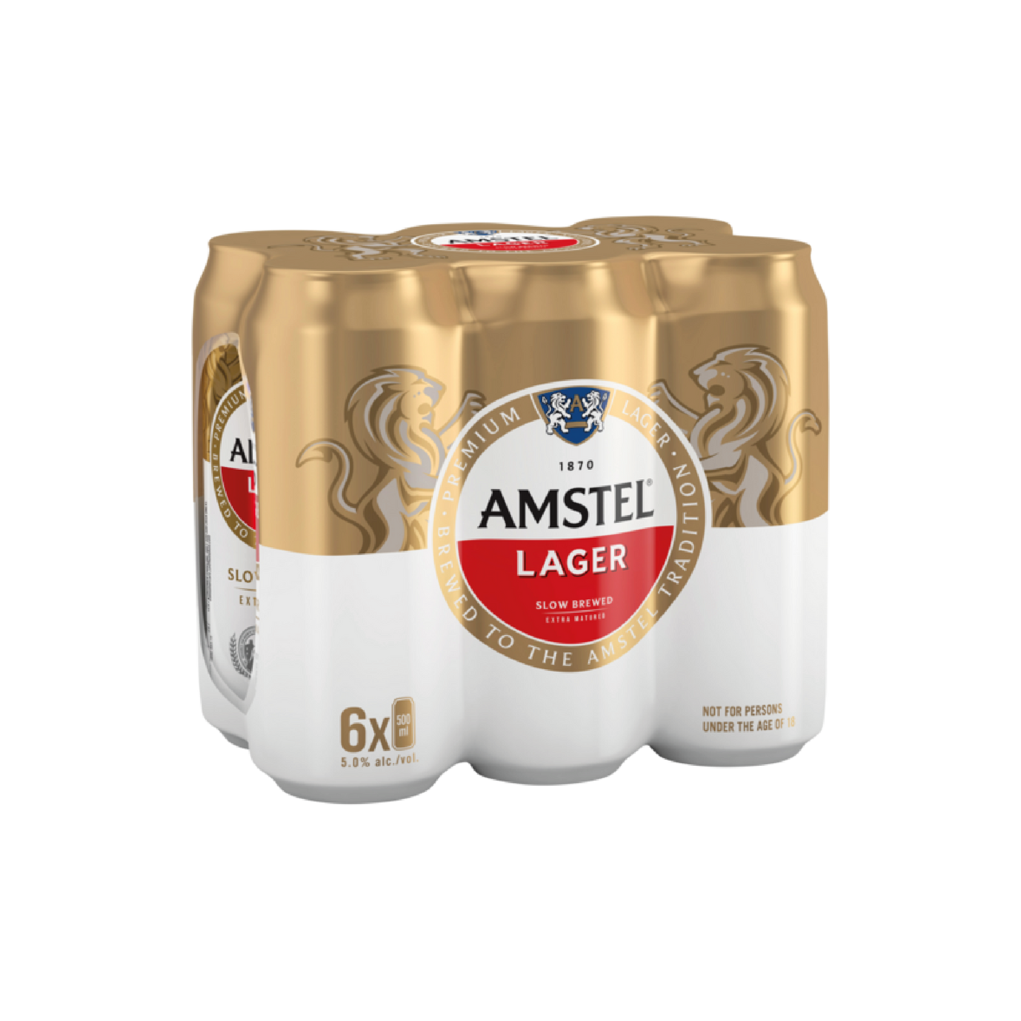 Amstel Lager 500ml Can - 6 Pack