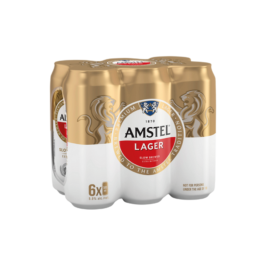 Amstel Lager 500ml Can - 6 Pack