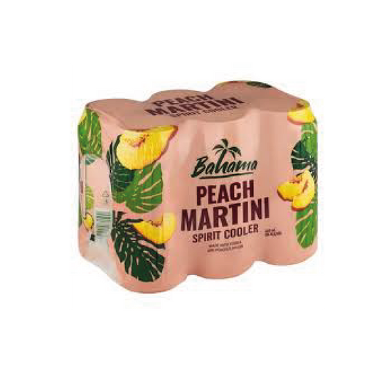 Bahama Peach Martini 440ml Cans - 6 Pack