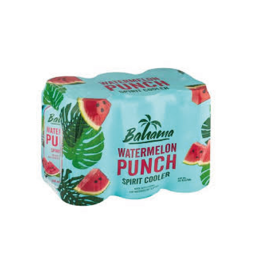 Bahama Watermelon Punch 440ml Cans - 6 Pack