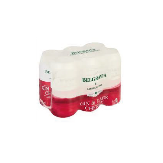 Belgravia Gin & Dark Cherry 440ml Cans - 6 Pack