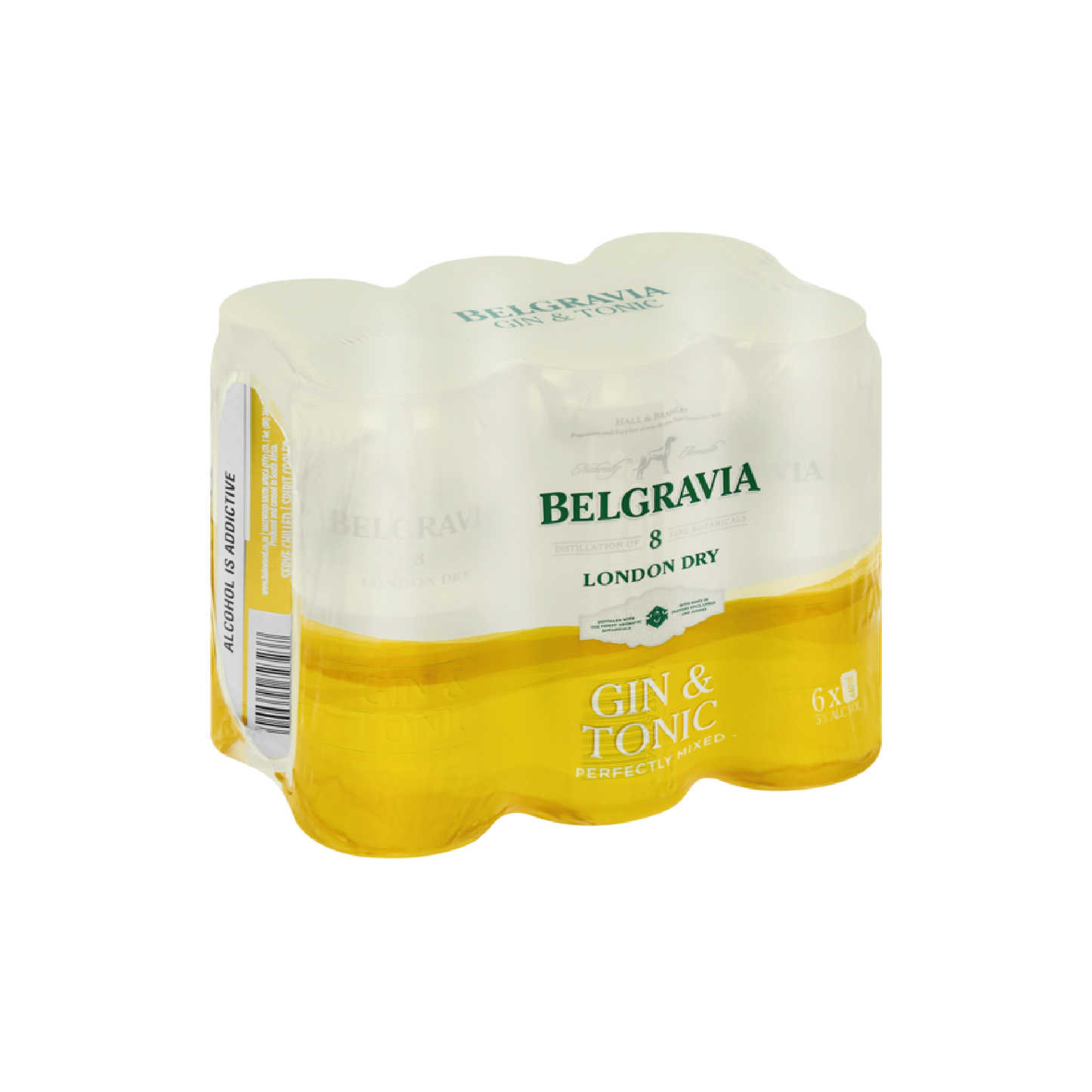 Belgravia Gin & Tonic 440ml Can - 6 Pack