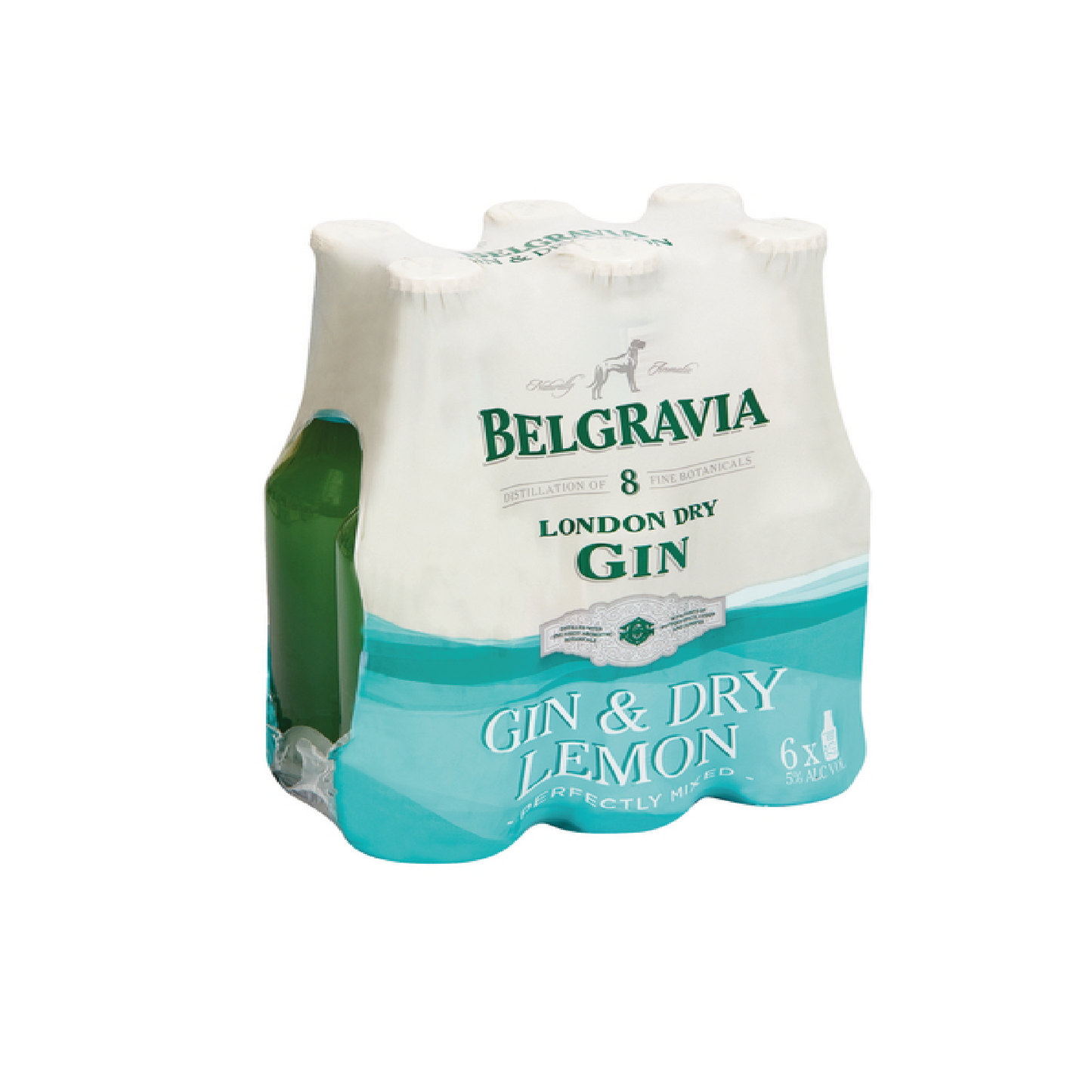 Belgravia Gin & Dry Lemon 330ml Bottles - 6 Pack