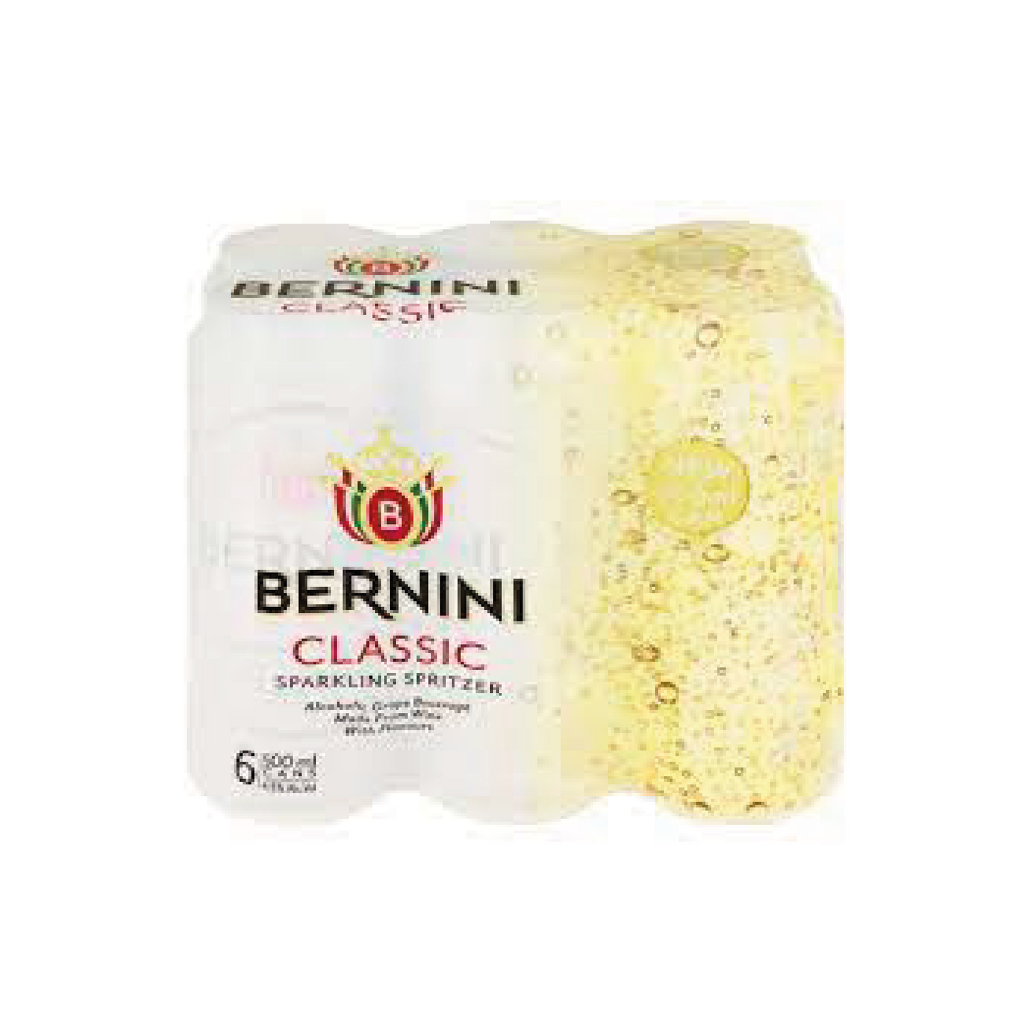 Bernini Classic 500ml Can - 6 Pack