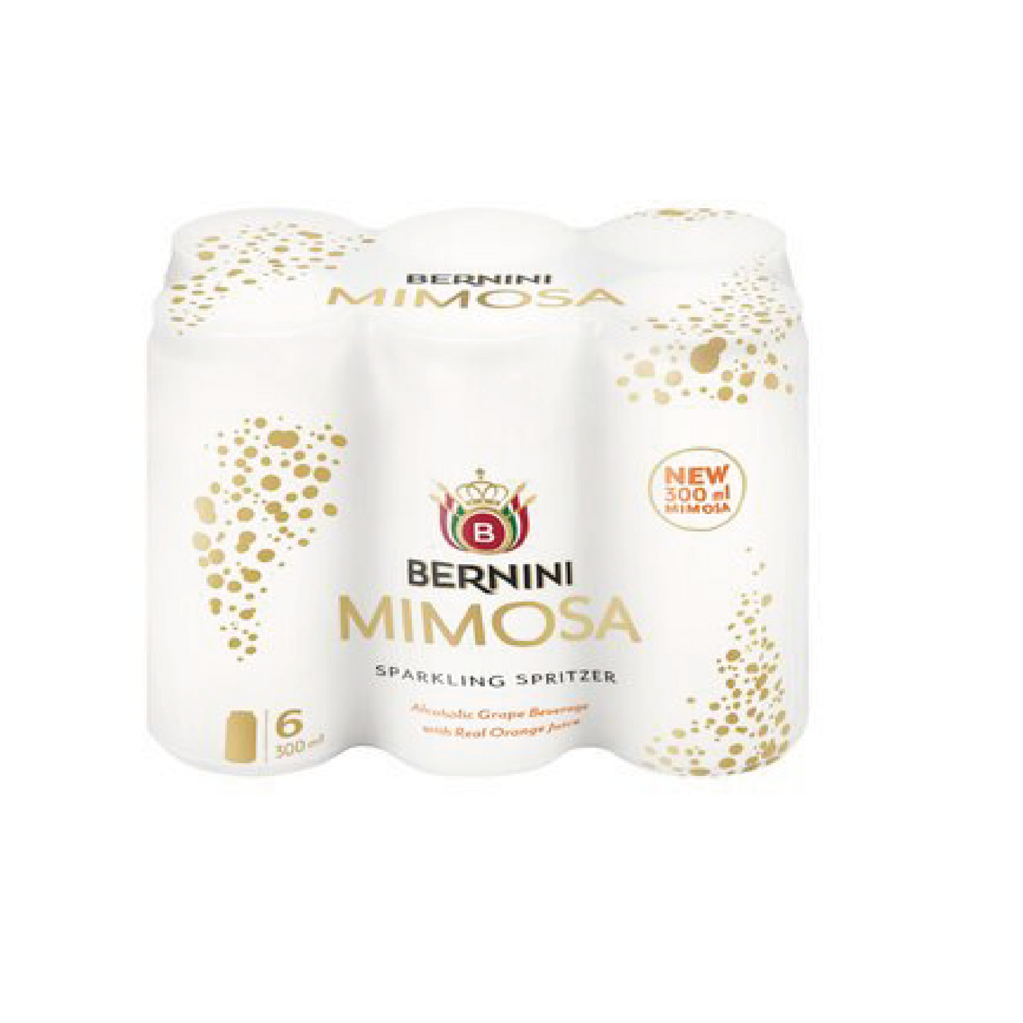 Bernini Mimosa 300ml Can - 6 Pack