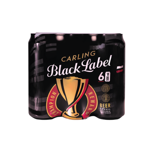 Carling Black Label Beer 500ml Can - 6 Pack