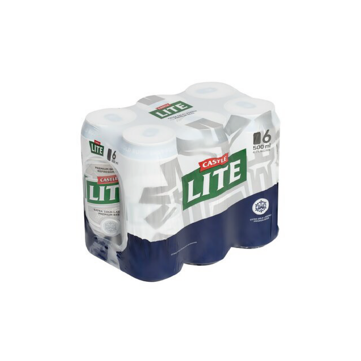 Castle Lite 500ml Can - 6 Pack