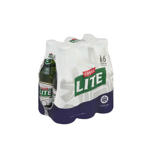 Castle Lite 330ml Bottle -  6 Pack