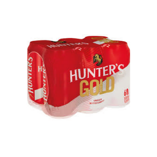 Hunters Gold 440ml Can - 6 Pack
