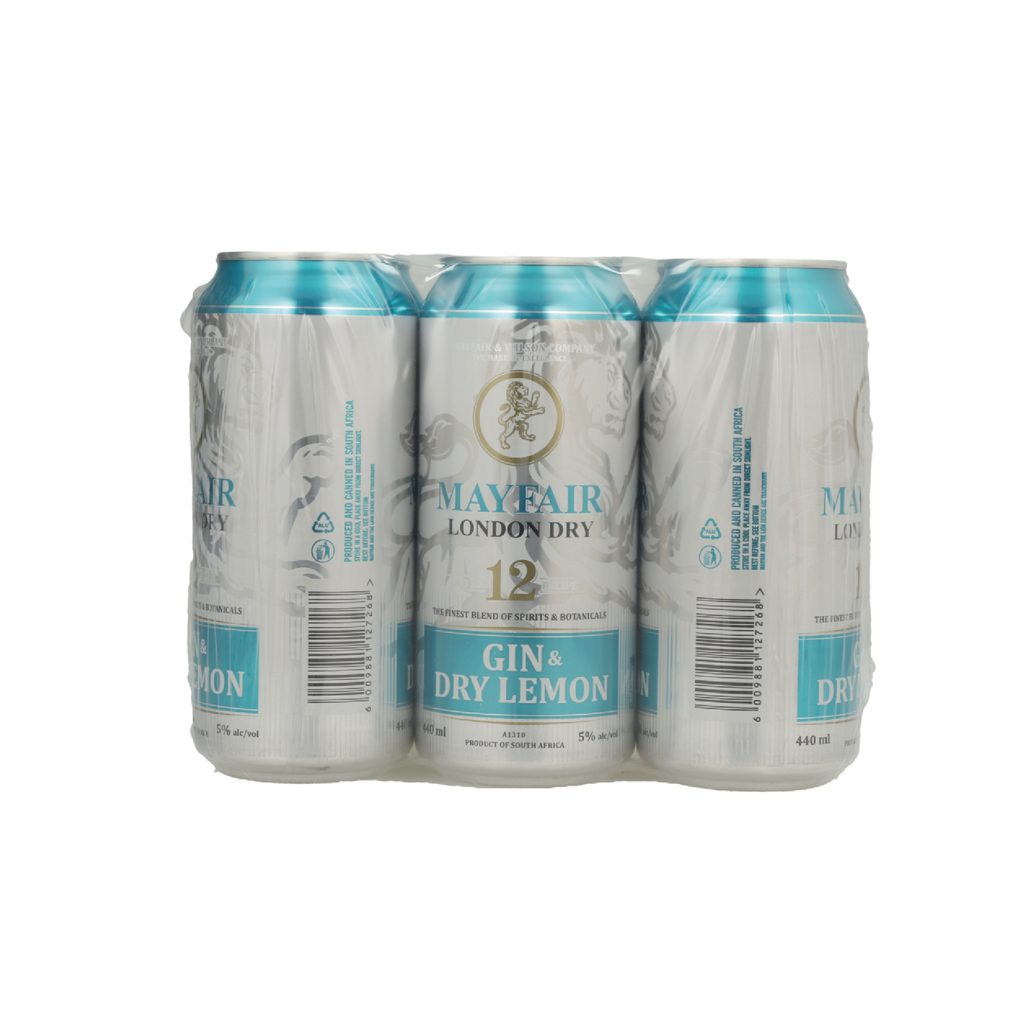 Mayfair Gin And Dry Lemon Can 440ml Can - 6 Pack
