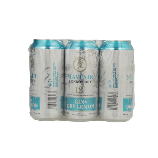 Mayfair Gin And Dry Lemon Can 440ml Can - 6 Pack