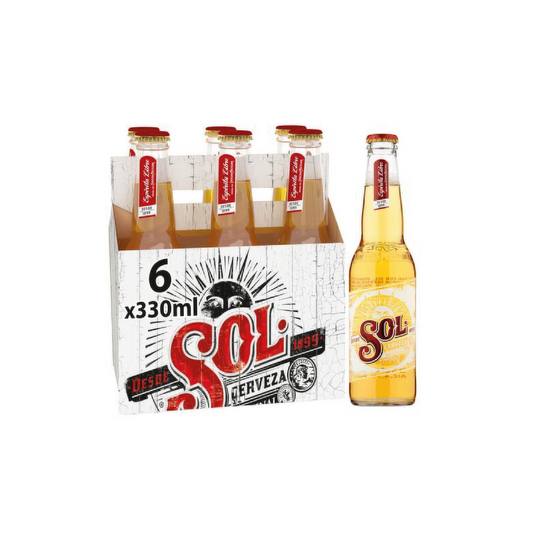 Sol Cerveza 330ml Bottles - 6 Pack