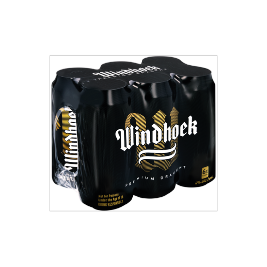 Windhoek Draught 500ml Can - 6 Pack